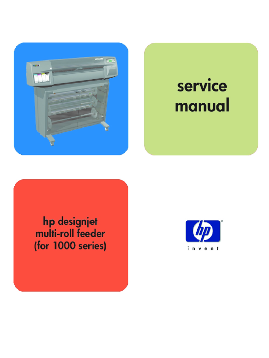 HP Designjet 1000 Multi Roll Service Manual-1